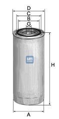 Filtro carburante ufi - carburante,